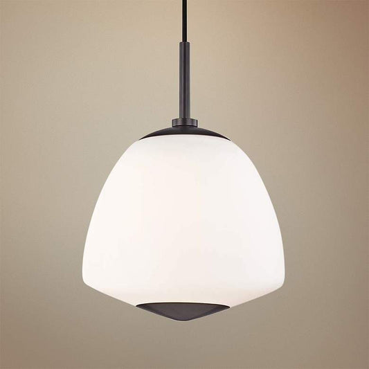 Mitzi Jane 8" Wide Old Bronze w/ Matte Glass Mini Pendant