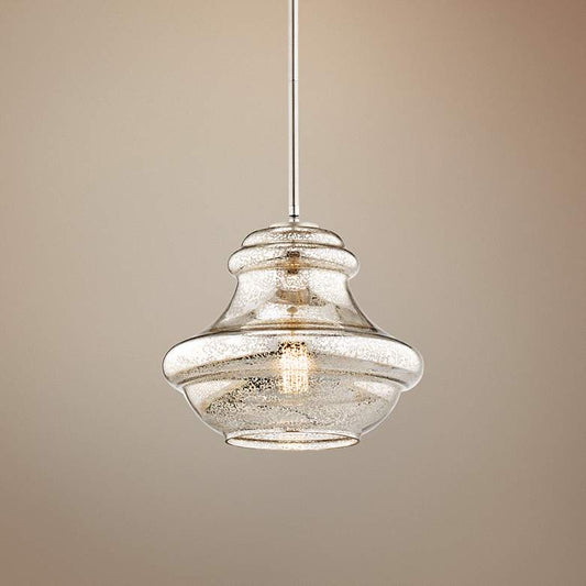 Kichler Everly 12" Wide Brushed Nickel Mini Pendant