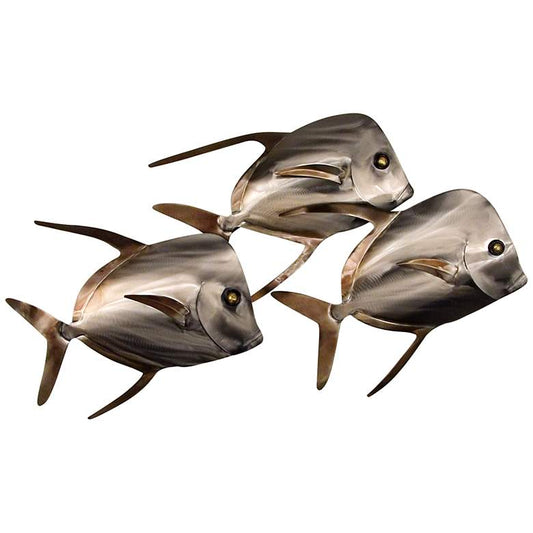 Lockdown Fish School of Three 22 1/4" Wide Wall Art