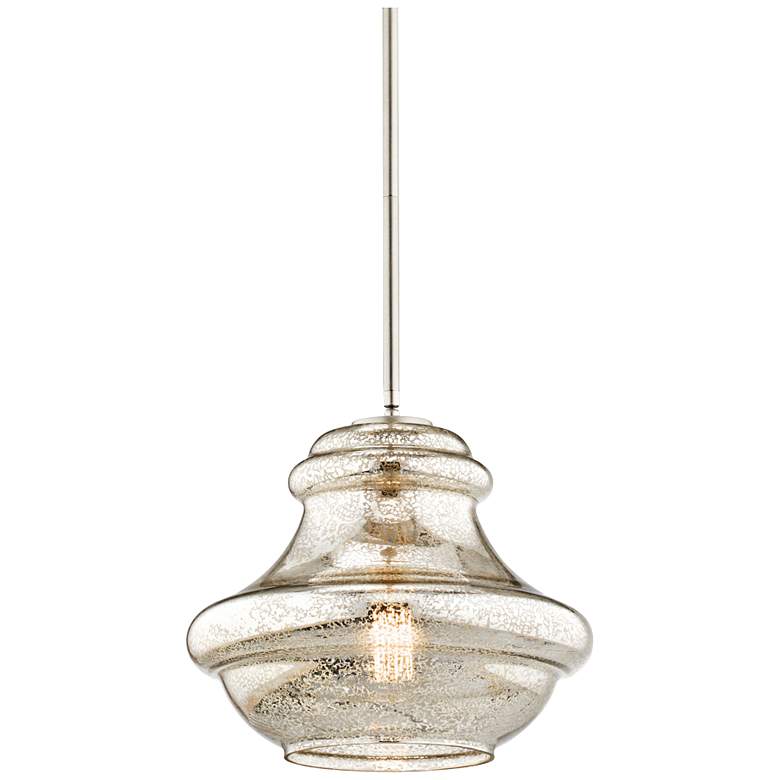 Kichler Everly 12" Wide Brushed Nickel Mini Pendant