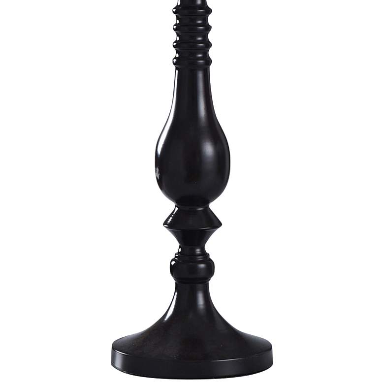 Oil-Rubbed Bronze Candlestick Table Lamp with White Shade