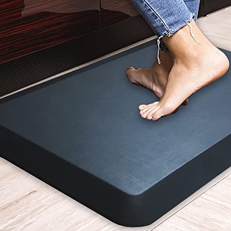 1" Extra Thick Anti Fatigue Floor Mat,Kitchen Mat, Standing Desk Mat – Comfort at Home, Office, Garage - Advanced PU Foam - NOT PVC!!! (Black, 20x30x1-Inch)
