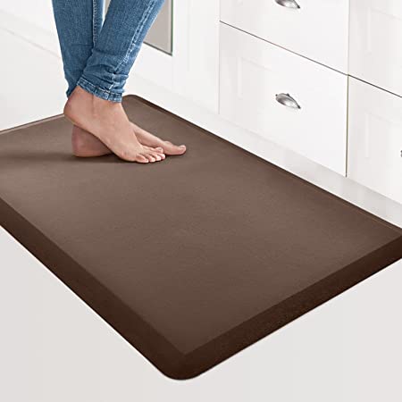 Art3d Anti Fatigue Mat - 1/2 Inch Cushioned Kitchen Mat - Non Slip Foam Comfort Cushion for Standing Desk, Office or Garage Floor (17.3"x28", Black)