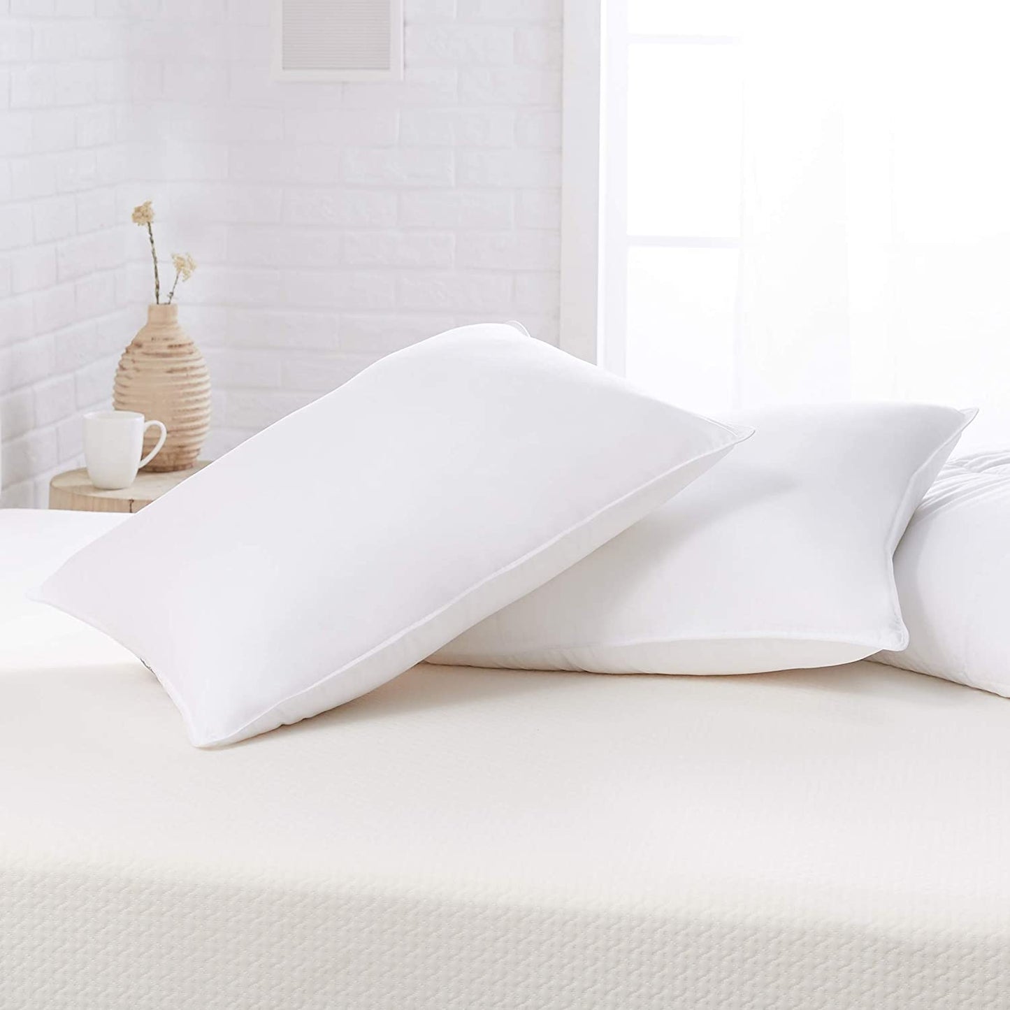 Down Alternative Bed Pillows - Medium Density, Standard, 2-Pack