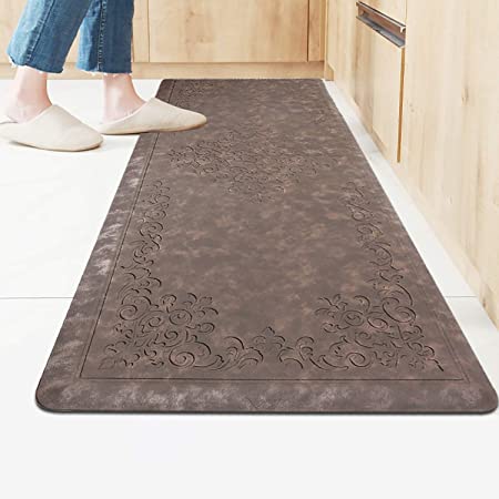 HEBE Oversized Kitchen Mat Thick Cushioned Anti Fatigue Floor Mat Waterproof Non Slip Standing Mat Comfort Kitchen Rug Runner Mat for Sink,Standing Desk,Laundry Room Mat 20"x52"