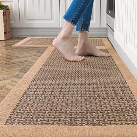 Twill Kitchen Mat Kitchen Rugs Set of 2 Kitchen Rugs and Mats Non Skid –  Discounted-Rugs