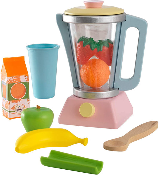 Wooden Smoothie Set, 9Piece, Pastel Colors, Children's Pretend Food Toy