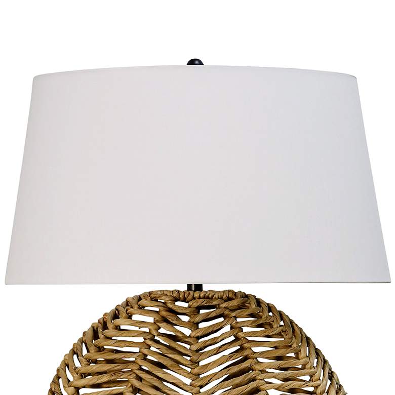 Aasha Natural Water Hyacinth Branch Round Table Lamp