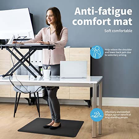Standing Desk Mat Anti-Fatigue Mat Standing Mat for Standing Desk, Office,  Kitchen Mat Comfort Floor Mat to Relieve Foot, Knee, and Back Pain 