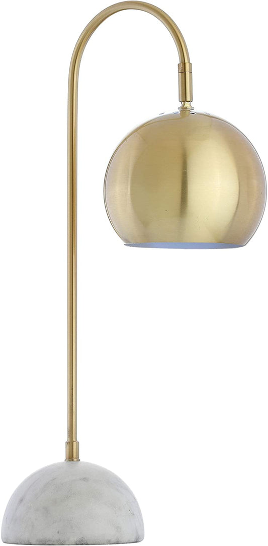 Stephen 23.5" Metal/Marble LED Lamp Gold/White