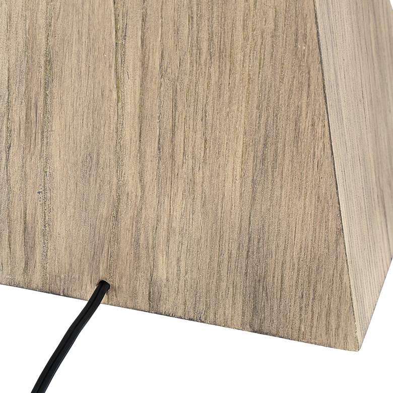 Oak River Gray and Blond Mica Arc Floor Lamp
