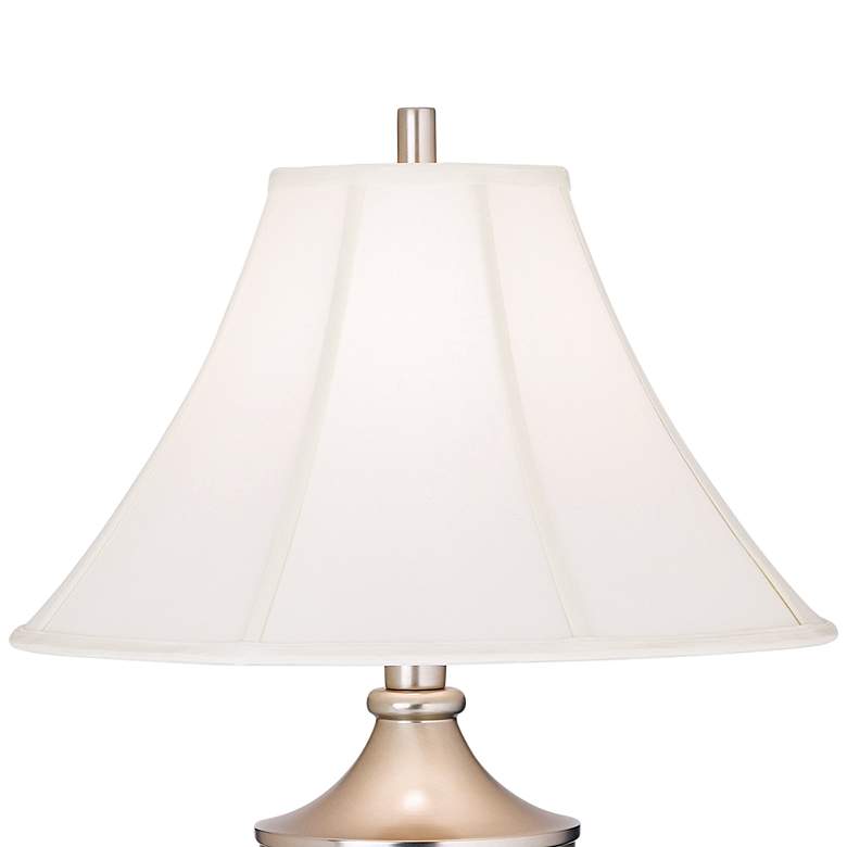 Freda Brushed Nickel Traditional Urn Table Lamps Set of 2