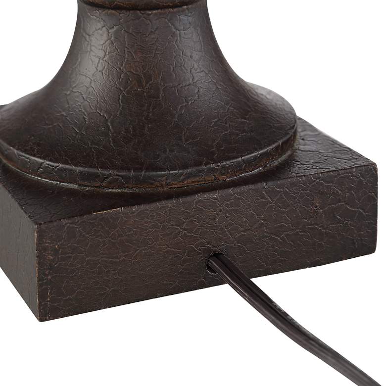 Abel Bronze Pedestal Table Lamps Set of 2