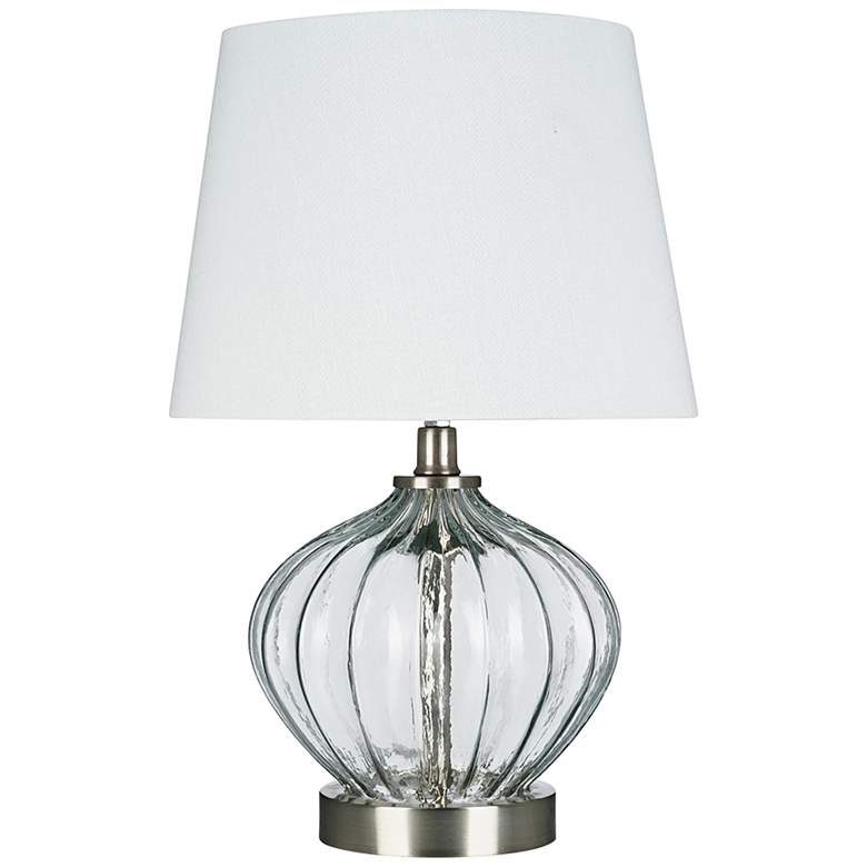 Clear Glass 16 1/2" High Accent Table Lamp with LED Bulb