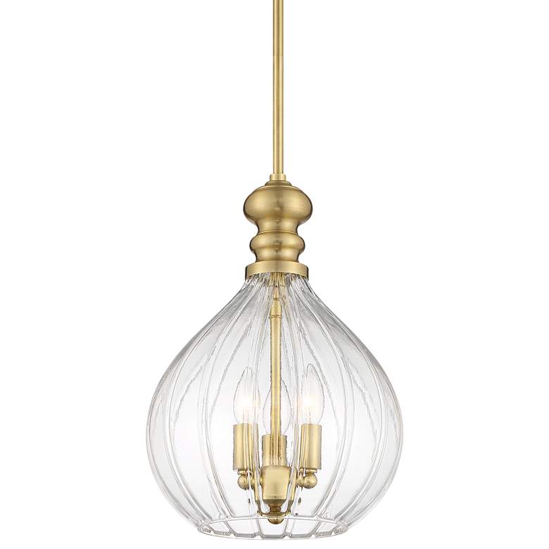 Houten 11 1/2"W Brushed 3-Light Cluster Mini Pendant