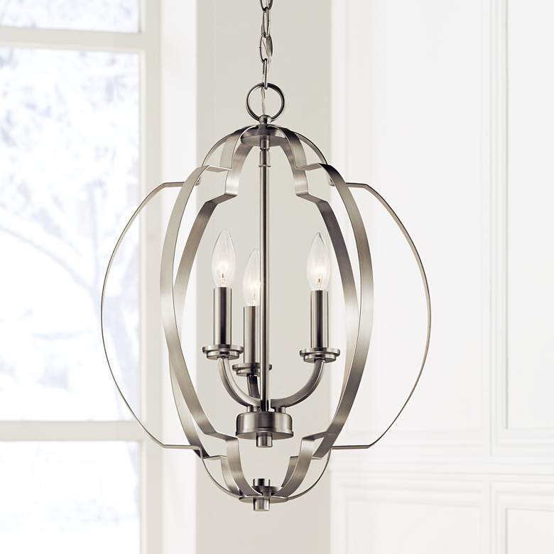 Kichler Voleta 16 1/2"W Brushed 3-Light Foyer Pendant