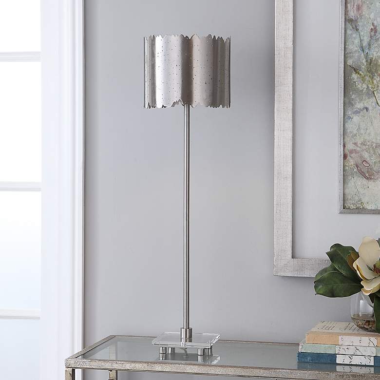 Baradla Polished Nickel Buffet Table Lamp