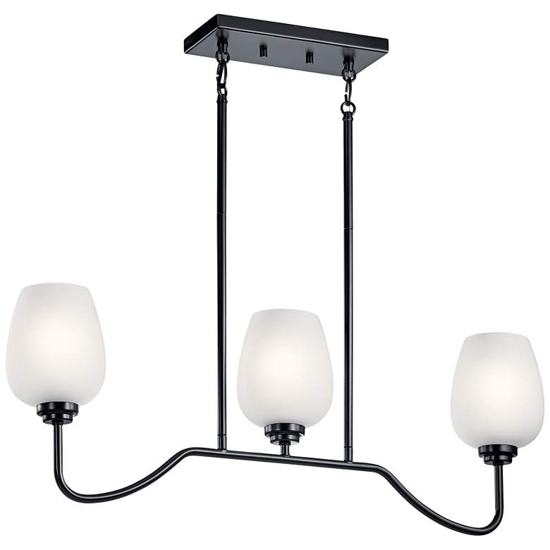 Valserrano 31" Wide Black Kitchen Island Light Chandelier