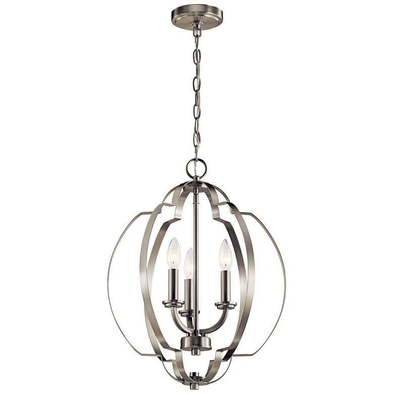 Kichler Voleta 16 1/2"W Brushed 3-Light Foyer Pendant