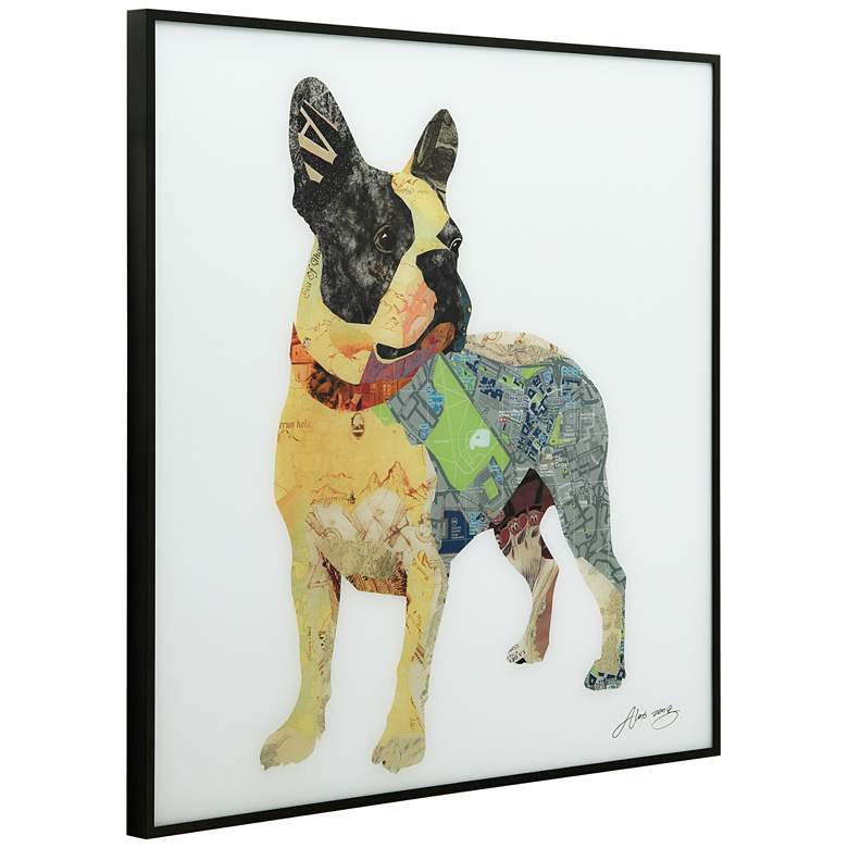 Boston Terrier 1 24" Square Reverse Printed Glass Wall Art