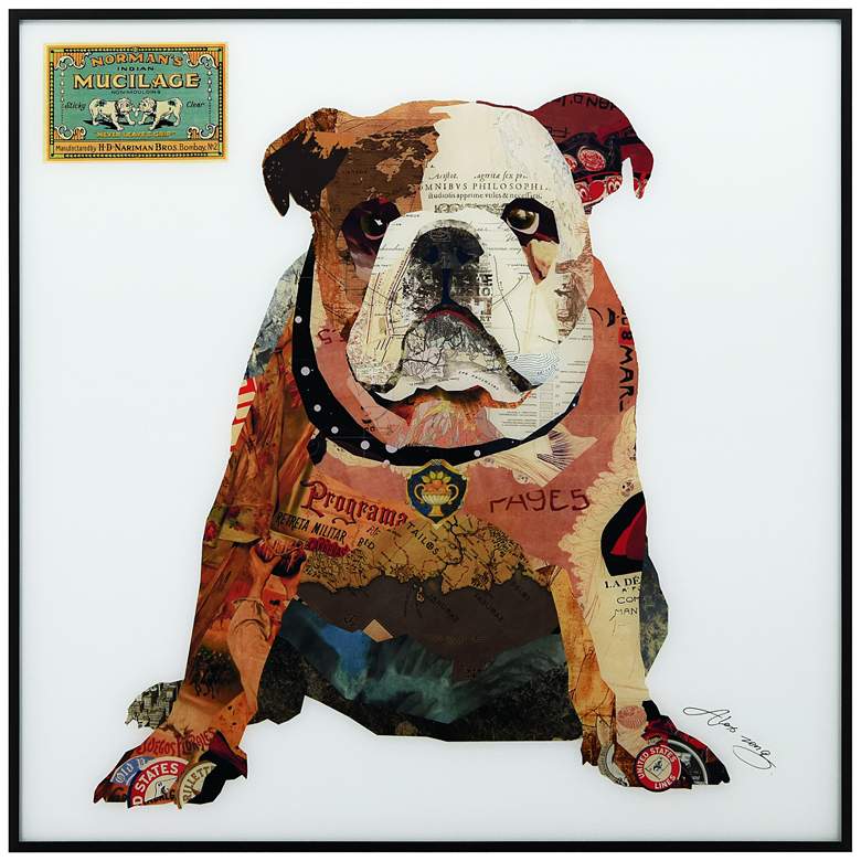 Men's Best Bully 24" Square Reverse Printed Glass Wall Art