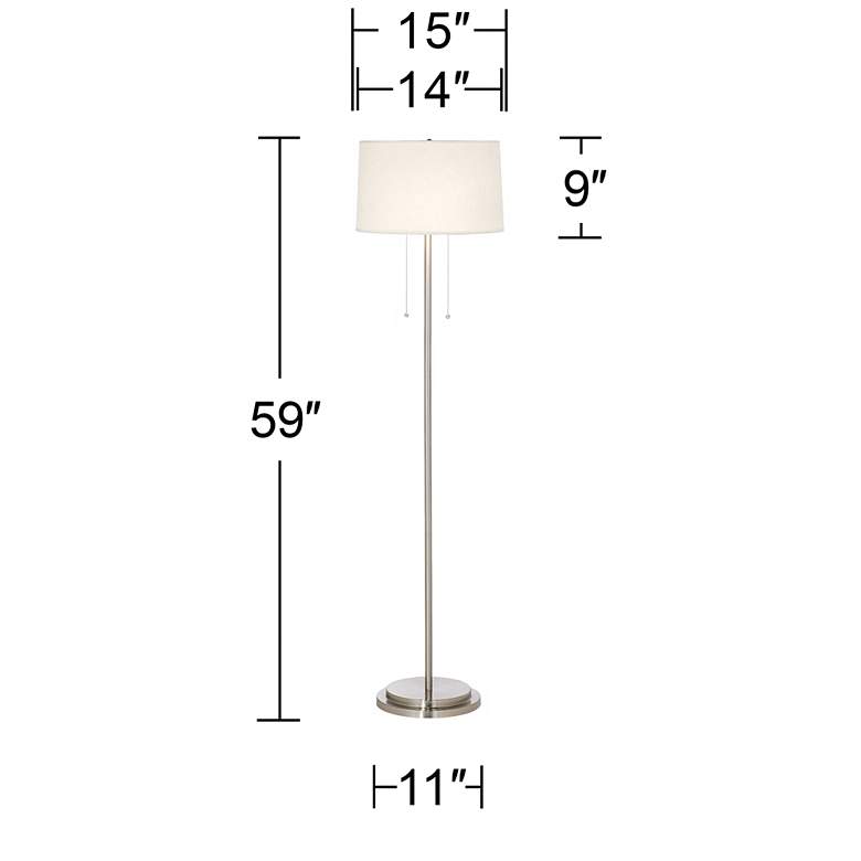 Simplicity Double Pull Chain Modern Floor Lamp