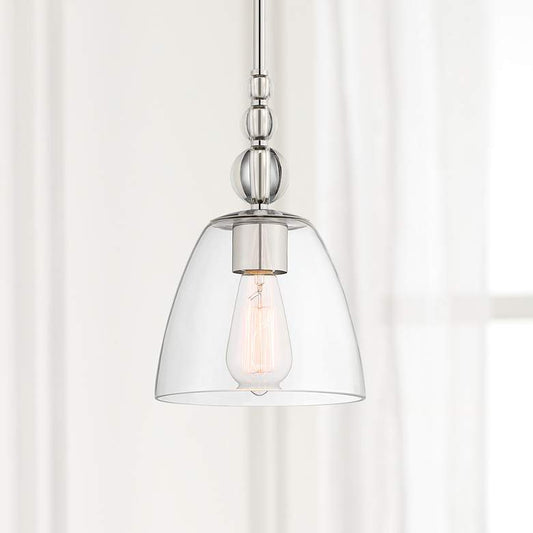 Possini Euro Brindisi 8" Wide Polished Nickel Mini Pendant