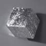 Uttermost Jessamine 8" Square Silver 3-Dimensional Wall Cube