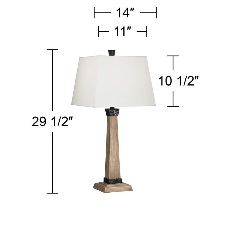 Buchan Wood Pedestal Table Lamps Set of 2