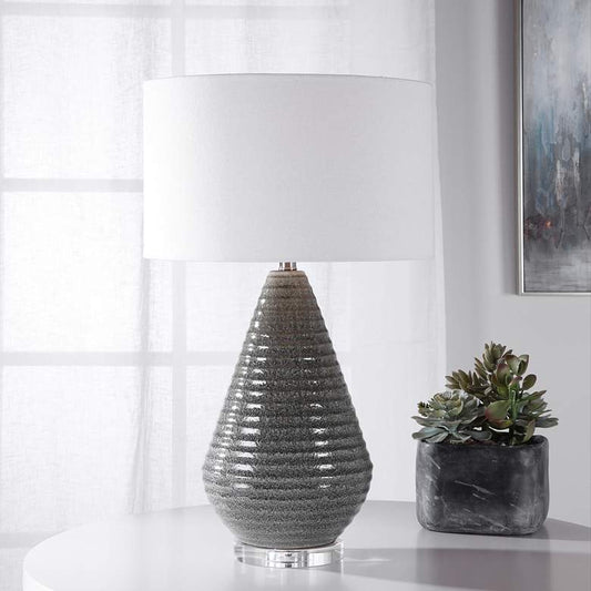 Carden Smoke Gray Glaze Ceramic Table Lamp