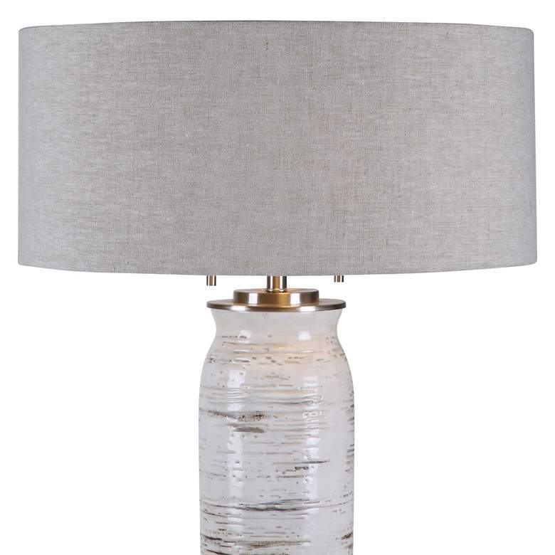 Lenta Off-White Birch Tree Ceramic Table Lamp