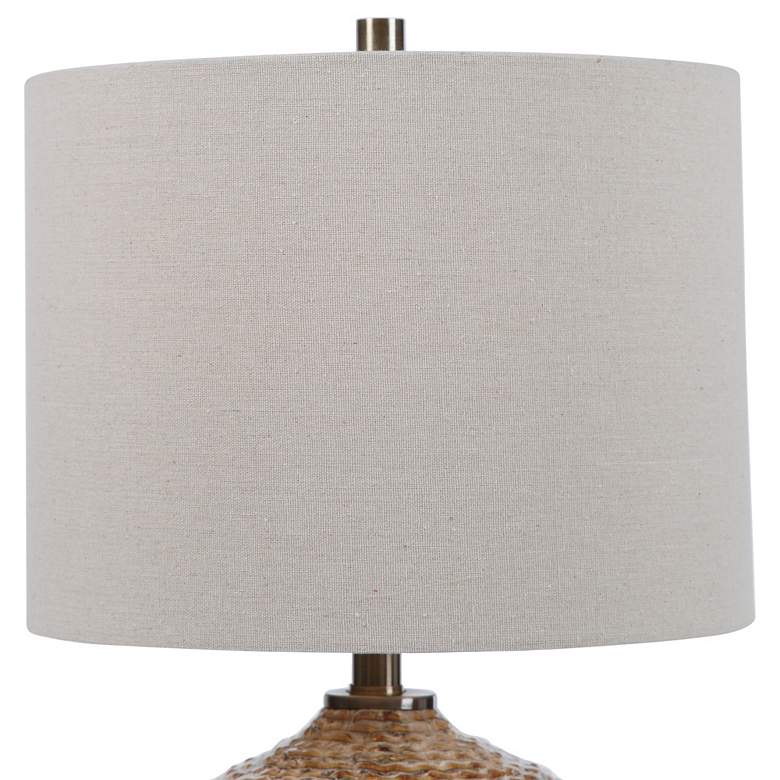 Lagos Brown and Taupe Ceramic Accent Table Lamp