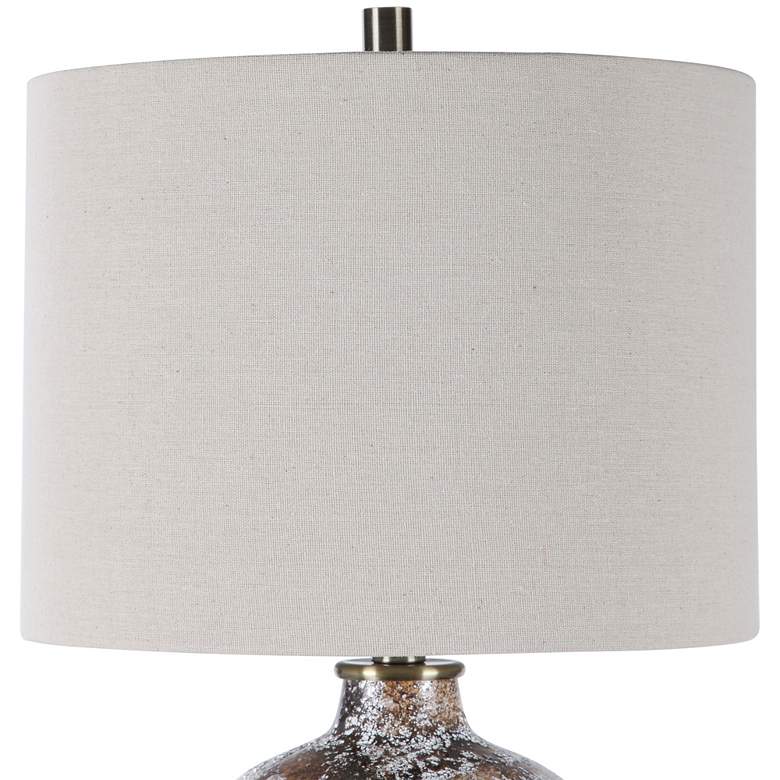 Uttermost Luanda Bronze and Brown Ceramic Accent Table Lamp