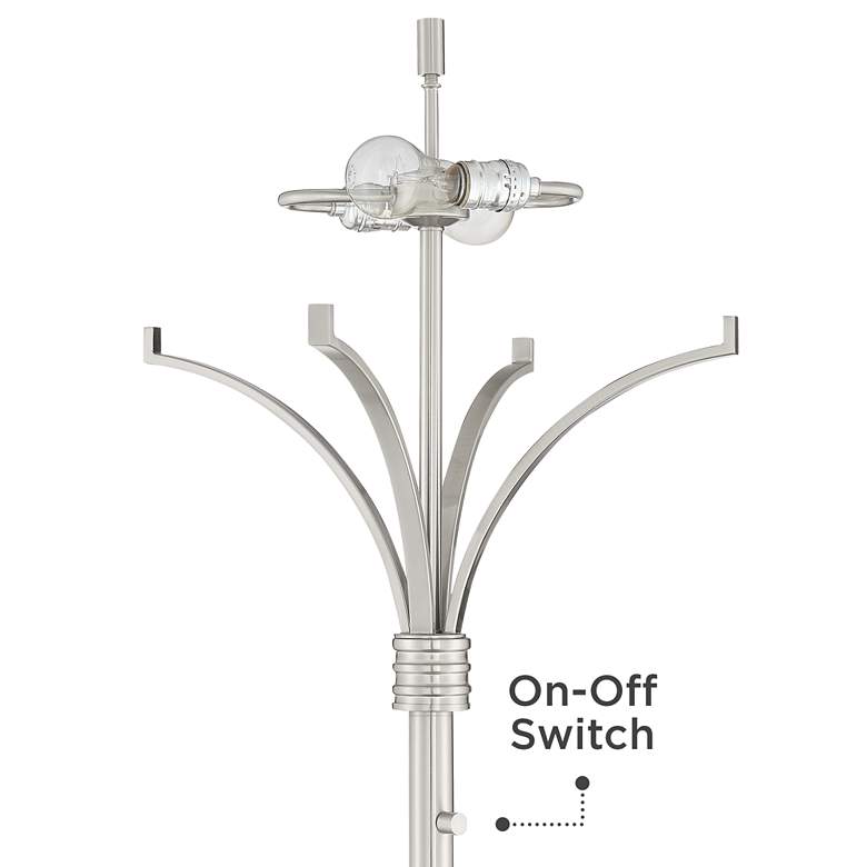 Possini Euro Candice Brushed Nickel Dual Shade Floor Lamp