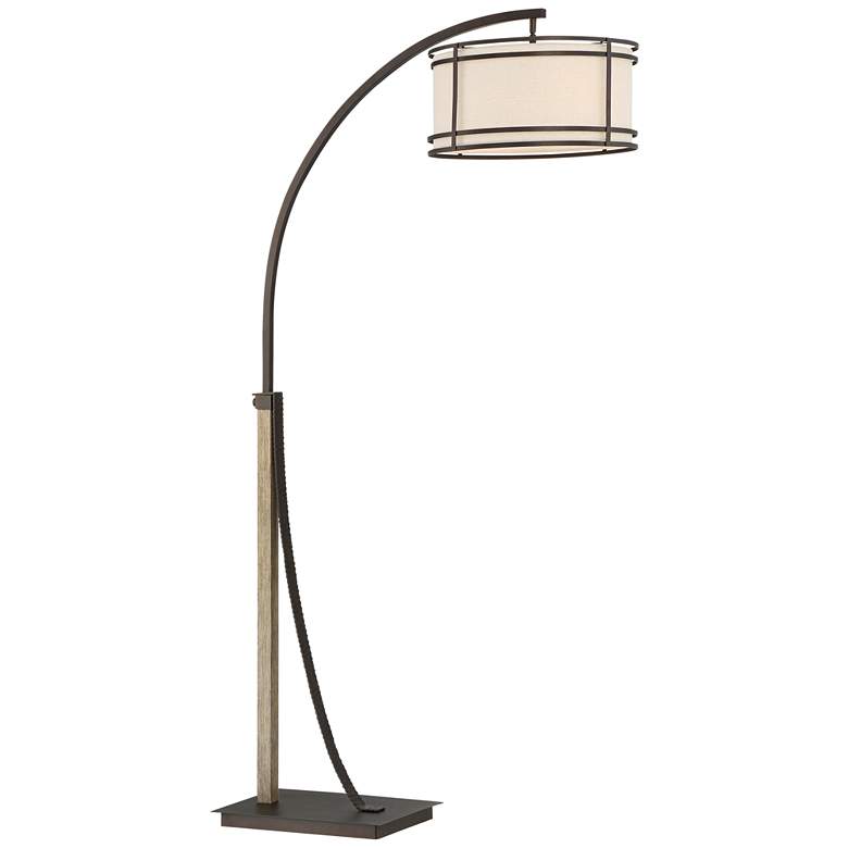 Gentry Oil-Rubbed Bronze 2-Light Downbridge Arc Floor Lamp