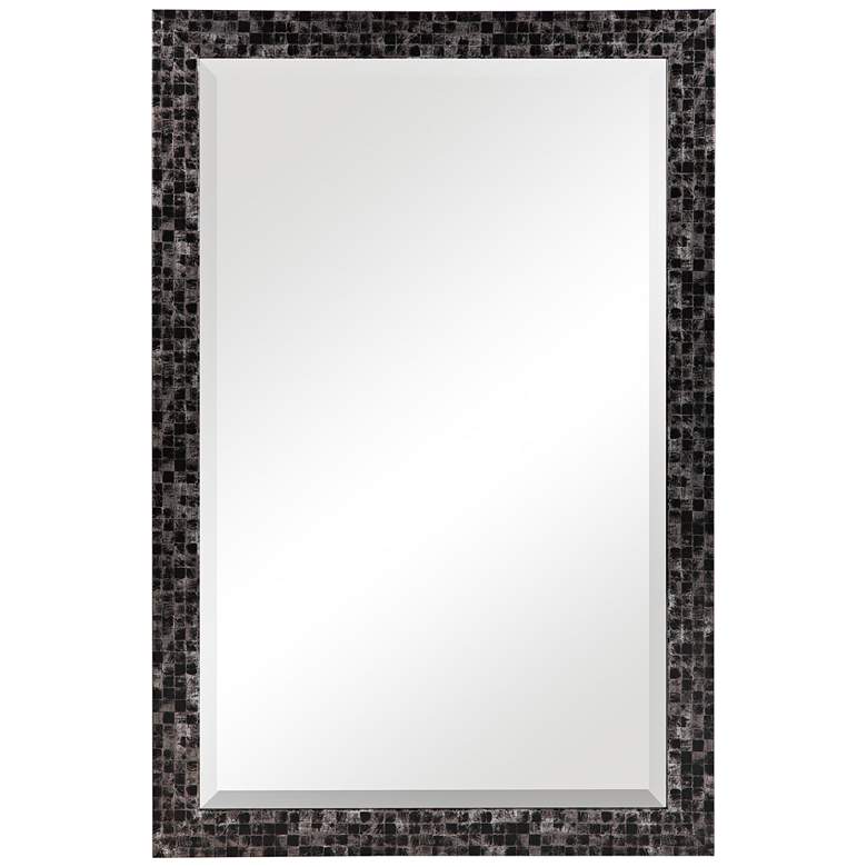 Graphique Black w/ Gray 23 3/4" x 35 3/4" Vanity Wall Mirror