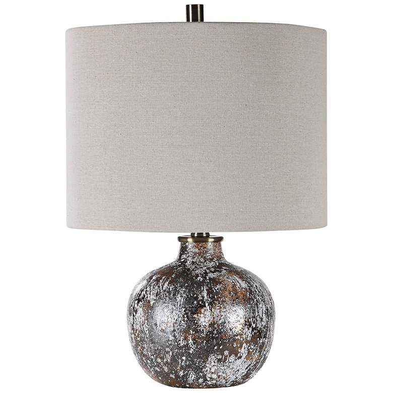 Uttermost Luanda Bronze and Brown Ceramic Accent Table Lamp
