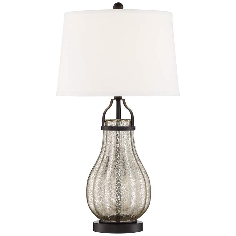 Arian Oil-Rubbed Bronze Fluted Mercury Glass Table Lamp