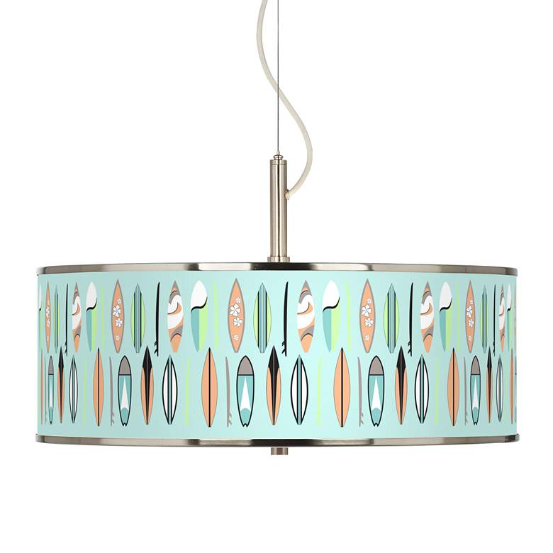 Retro Surf Giclee Glow 20" Wide Pendant Light