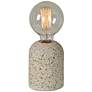 Cherisse 5 1/2"H Gray and Stone Speckles Accent Table Lamp