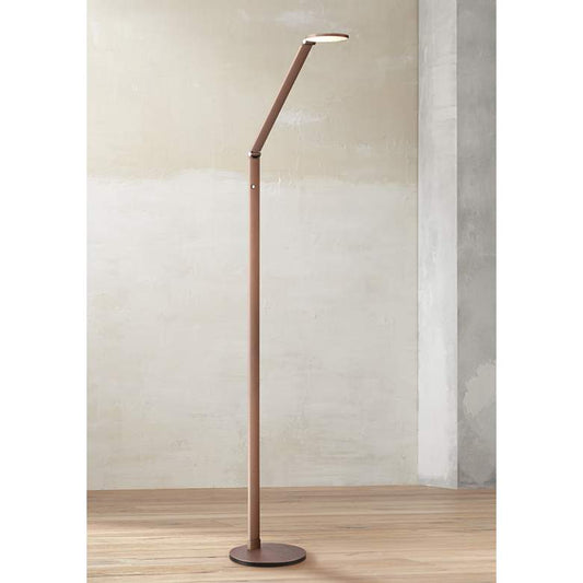 Possini Euro Magnum French Bronze Task LED Floor Lamp