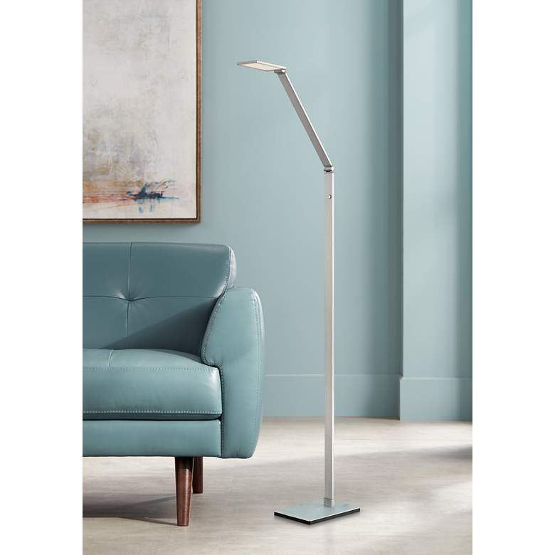 Possini Euro Bentley Aluminum LED Task Floor Lamp