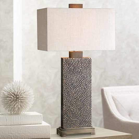 Canfield Coffee Bronze Table Lamp