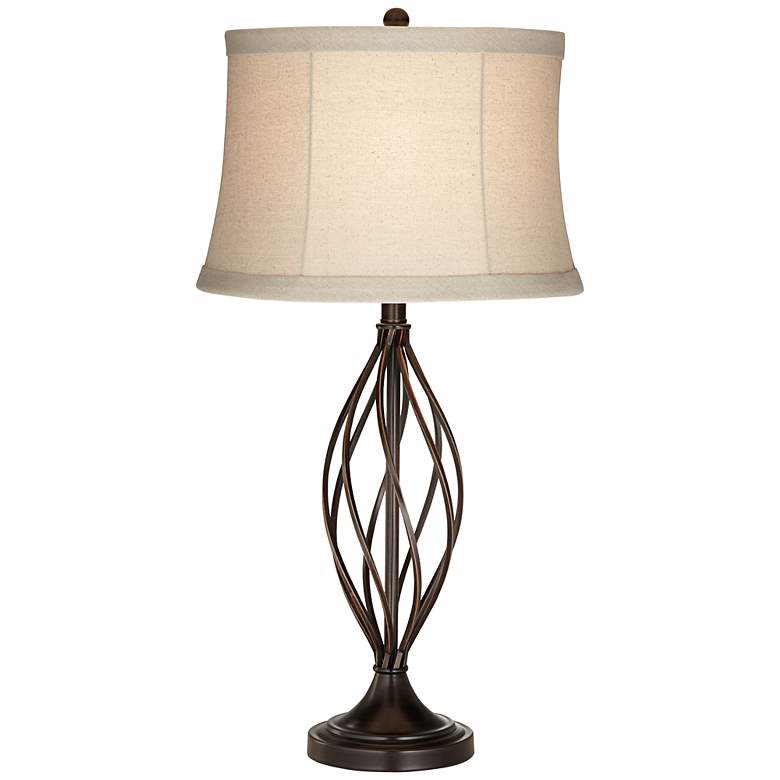 Liam Iron Twist Bronze Table Lamp