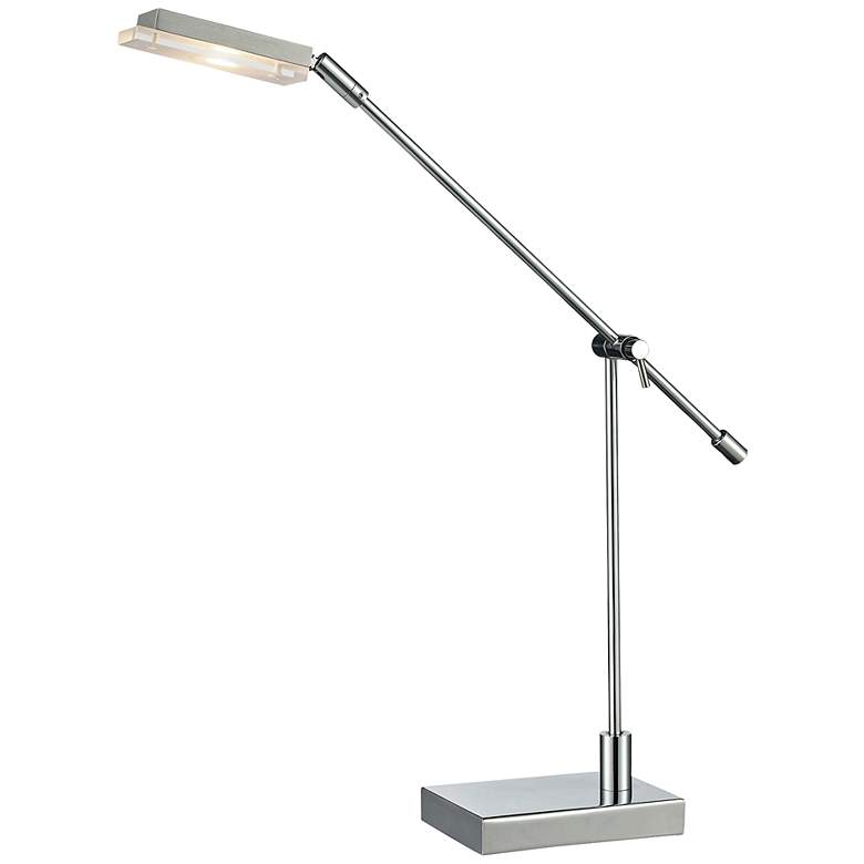 Bibliotheque Adjustable Chrome LED Desk Lamp