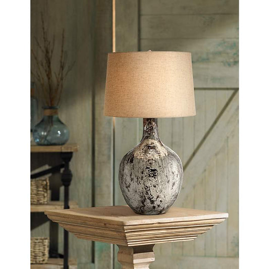 Possini Euro Shea Glass Urn Table Lamp