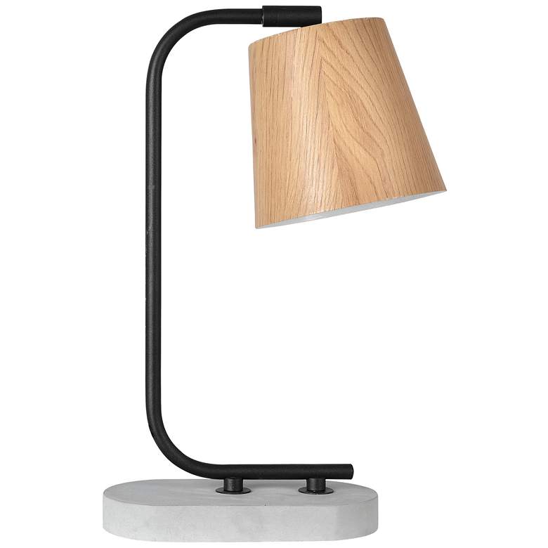 Buckland 15" High Textured Black Accent Table Lamp