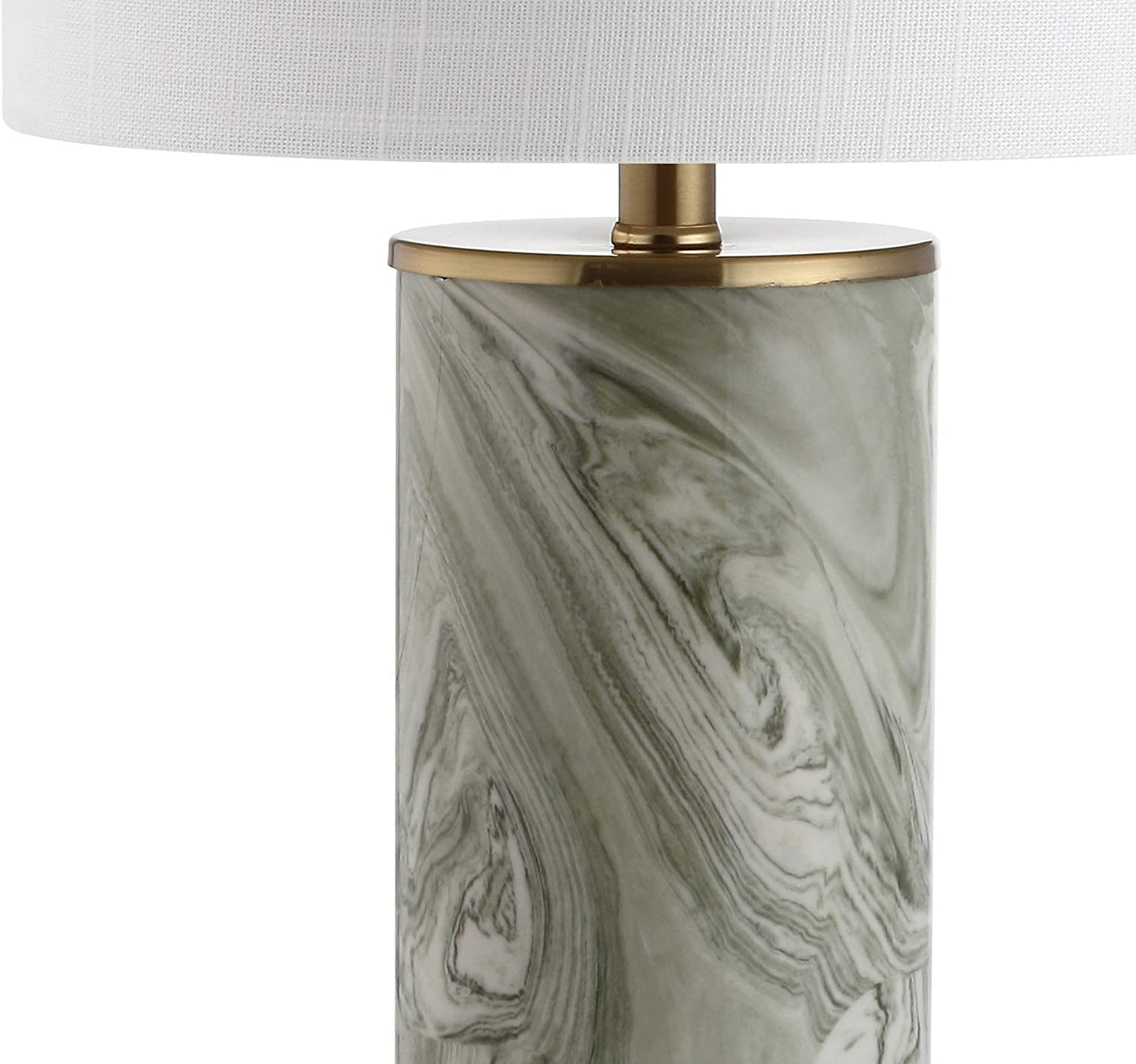 Swirl 20.5" Ceramic LED Table Lamp Gray/Green