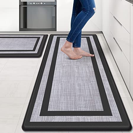  KMAT Kitchen Mat Cushioned Anti-Fatigue Floor Mat Waterproof  Non-Slip Standing Ergonomic Comfort for Home,Office,Sink,Laundry,Desk 17.3  (W) x 60(L),Grey : Home & Kitchen