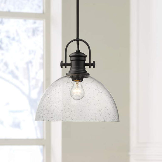 Hines 13 1/2" Wide Matte Black Pendant Light